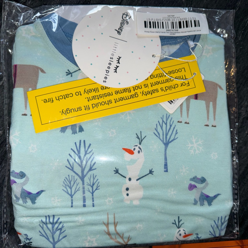 Little Sleepies NIB: Disney Frozen Kids Long Sleeve Pajama Set